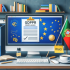 ambiente de escritório com ecrã de computador
